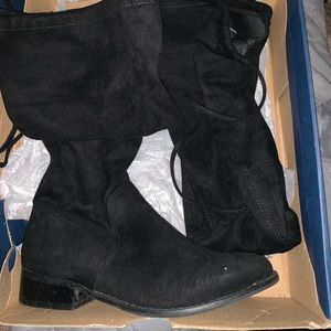 SOLD! Slouchy thigh high drawstring boots